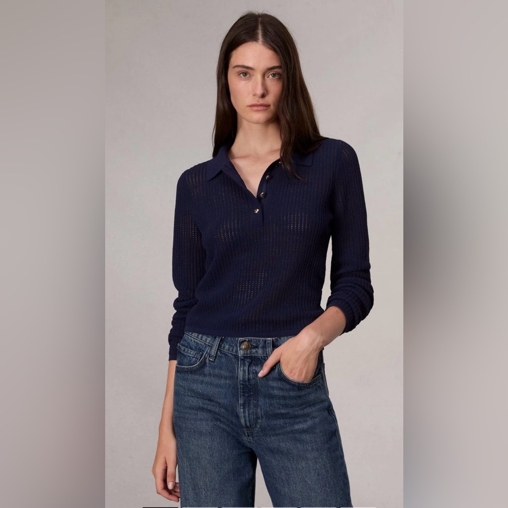 RAG & BONE NEW YORK Viola Polo Sweater - Picture 5 of 11